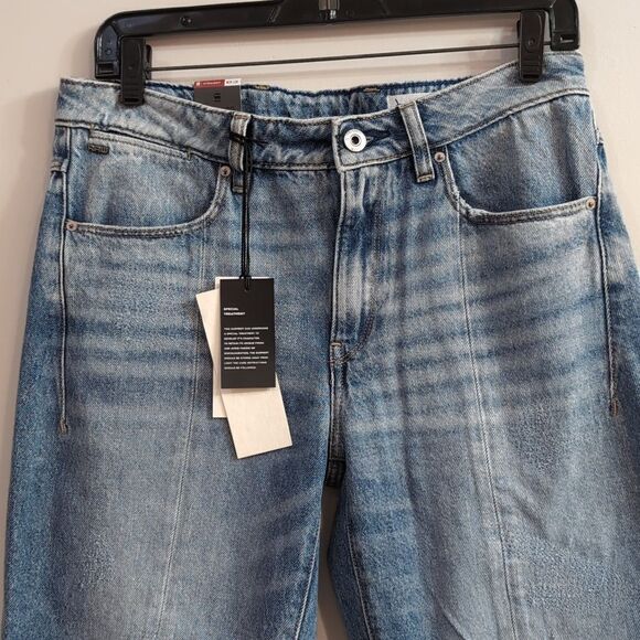 G-Star LANC 3D HIGH STRAIGHT Raw Hem Light Aged Restored 86 Crop Jeans W29 L28 - Picture 6 of 15
